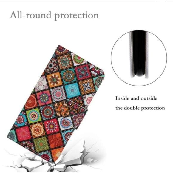 Bohemian Style Phone Case Wallet iPhone 15 - Picture 6 of 7